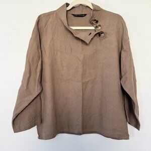 Zara Oversized XS linen top